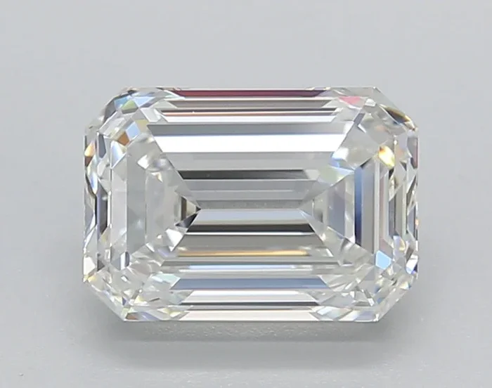 2.02 Carat Emerald Shaped, Ideal Cut, F Color, VVS2 Clarity, GIA Certified Lab Grown Diamond