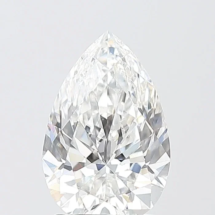 2.02 Carat Pear Shaped, Excellent Cut, E Color, VVS2 Clarity, IGI Certified Lab Grown Diamond