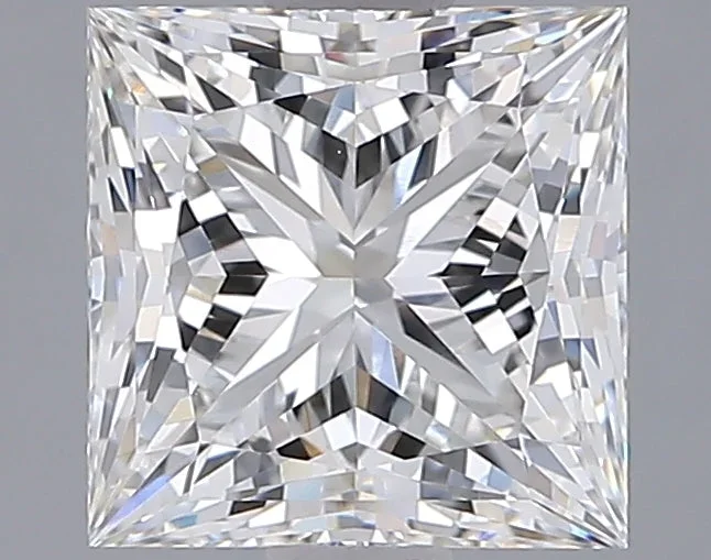 2.06 Carat Princess Shaped, Ideal Cut, F Color, VVS1 Clarity, IGI Certified Lab Grown Diamond