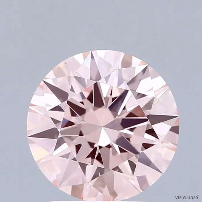 2.06 Carat Round Shaped, Excellent Cut, FANCY INTENSE PINK Color, VS1 Clarity, IGI Certified Lab Grown Diamond