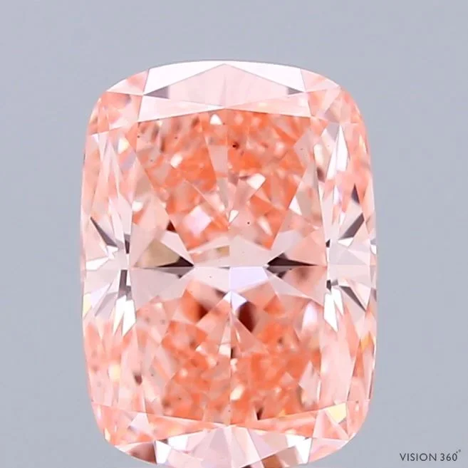2.07 Carat Cushion Shaped, Excellent Cut, FANCY VIVID PINK Color, VS1 Clarity, IGI Certified Lab Grown Diamond