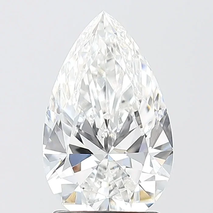 2.09 Carat Pear Shaped, Ideal Cut, E Color, VS1 Clarity, IGI Certified Lab Grown Diamond
