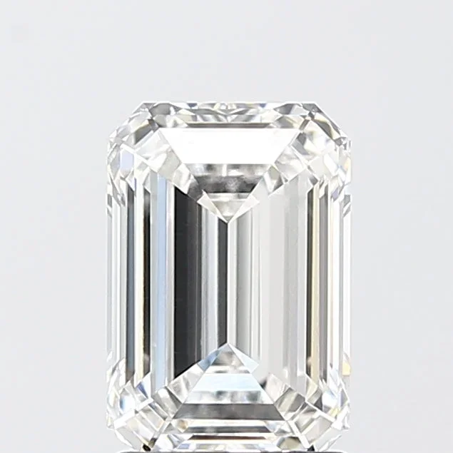 2.10 Carat Emerald Shaped, Ideal Cut, F Color, VS1 Clarity, IGI Certified Lab Grown Diamond