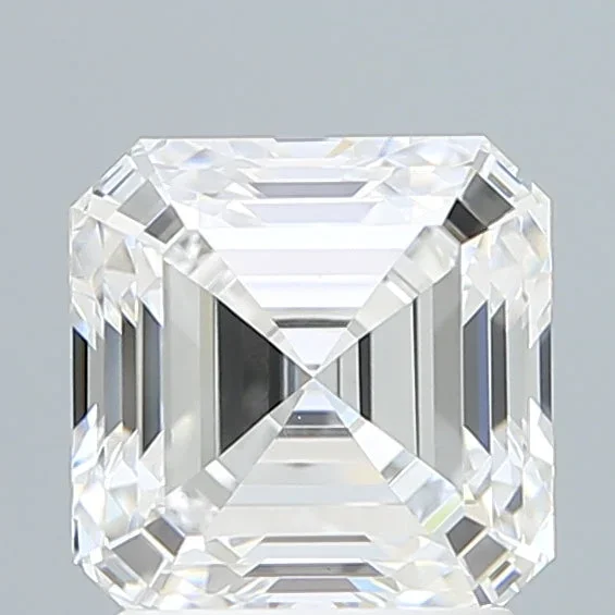 2.18 Carat Asscher Shaped, Very Good Cut, E Color, VVS2 Clarity, IGI Certified Lab Grown Diamond