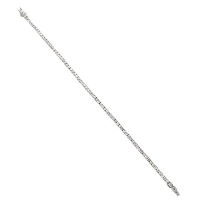 2.22ctw Diamond 18K White Gold Tennis Bracelet
