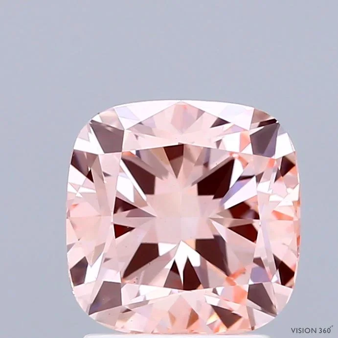2.26 Carat Cushion Shaped, Ideal Cut, FANCY INTENSE PINK Color, VS1 Clarity, IGI Certified Lab Grown Diamond