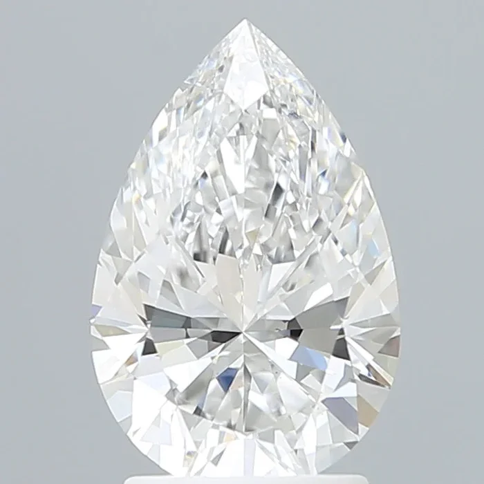 2.27 Carat Pear Shaped, Very Good Cut, D Color, VS1 Clarity, IGI Certified Lab Grown Diamond