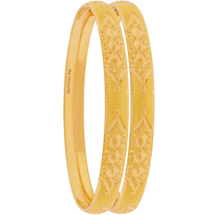 2.4 Size 2pcs Bangles in 22K Gold