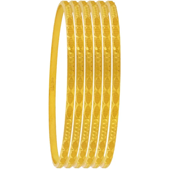 2.4 Size Set of 6pcs Bangles in 22K Gold