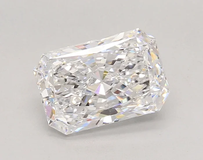 2.46 Carat Radiant Shaped, Ideal Cut, D Color, VVS2 Clarity, IGI Certified Lab Grown Diamond