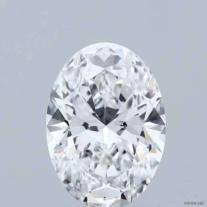 2.52 Carat Oval Shaped, Ideal Cut, D Color, VS1 Clarity, IGI Certified Lab Grown Diamond