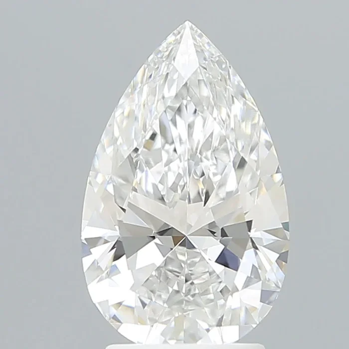 2.61 Carat Pear Shaped, Very Good Cut, D Color, VVS2 Clarity, IGI Certified Lab Grown Diamond