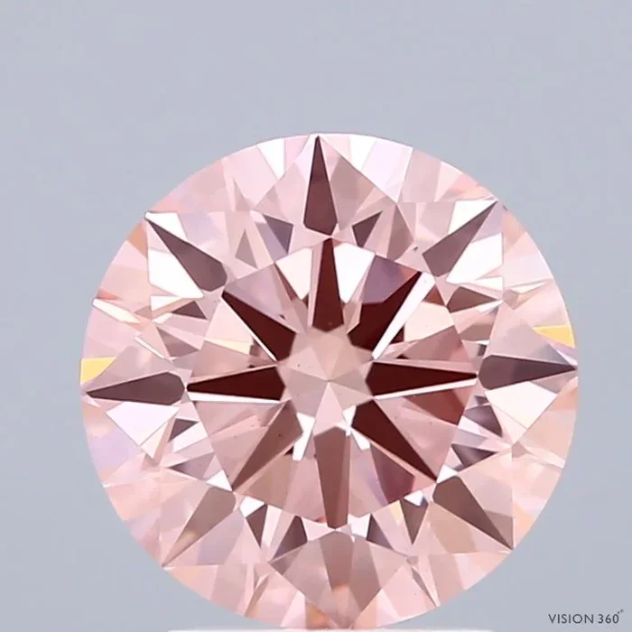 2.69 Carat Round Shaped, Excellent Cut, FANCY VIVID PINK Color, VS1 Clarity, IGI Certified Lab Grown Diamond