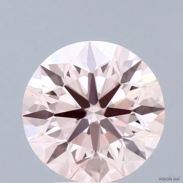 2.70 Carat Round Shaped, Excellent Cut, FANCY INTENSE PINK Color, VS1 Clarity, IGI Certified Lab Grown Diamond