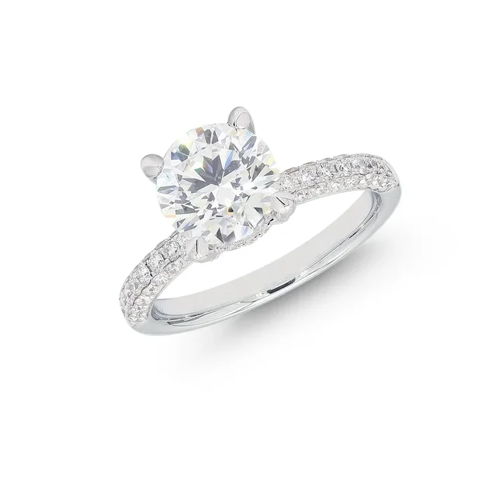 2.77CTW VVS1/E IGI Certified Lab Grown Diamond Ring in 18K White Gold