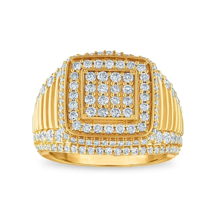 2 CTW Natural Diamond Ring in 10KT Yellow Gold