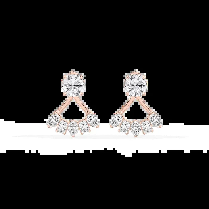 2 ctw Round, Pear and Emerald Lab Grown Diamond Studs and Multi-Stone Jacket Set
