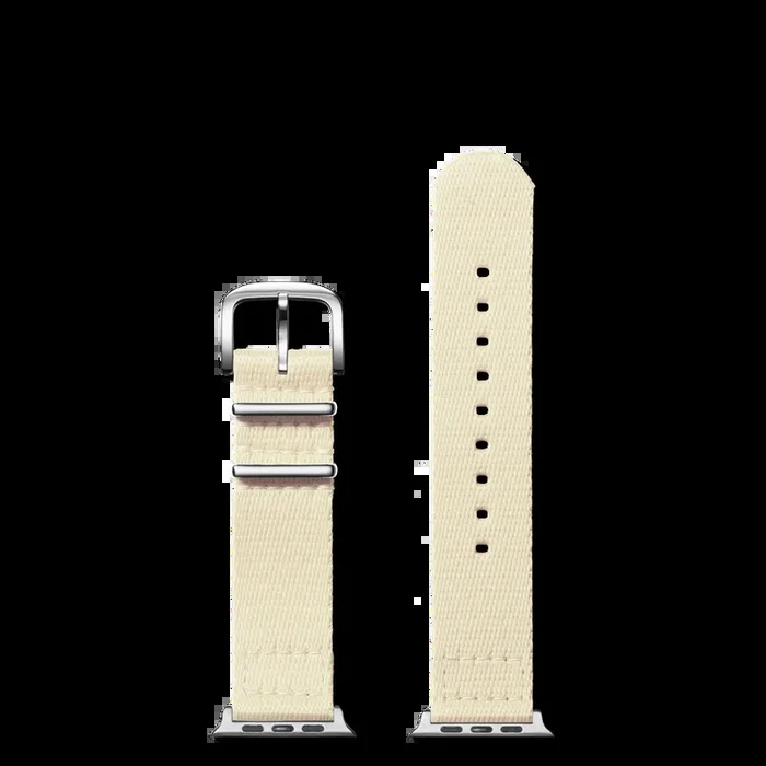 20mm Cream Split Nylon Apple Watch Strap – Cream