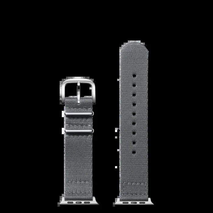 20mm Gray Split Nylon Apple Watch Strap – Gray