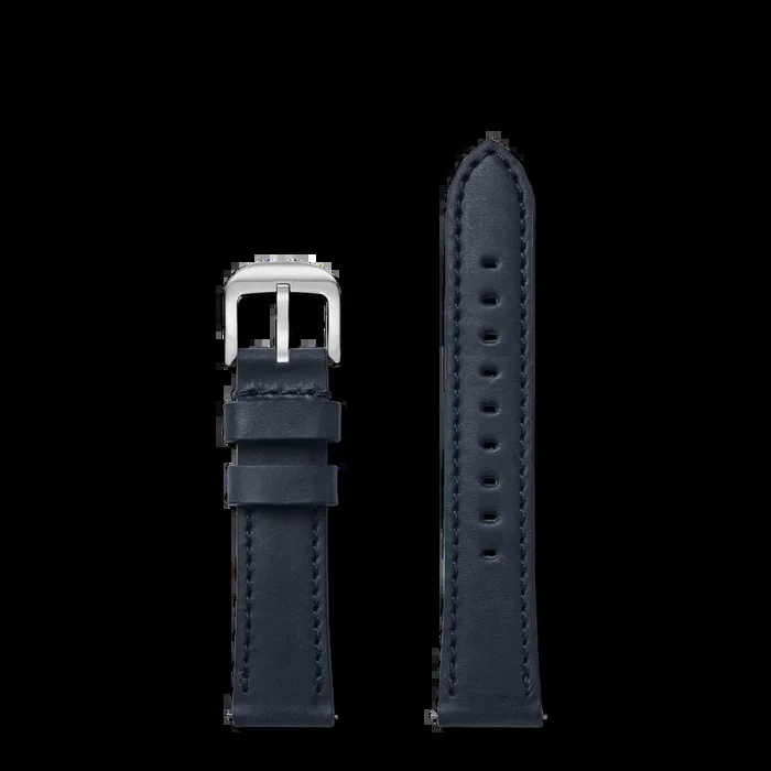 20mm Navy Leather Watch Strap – Navy