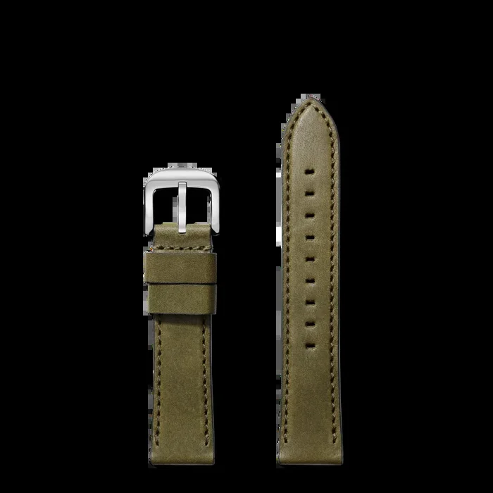 20mm Olive Leather Watch Strap – Olive