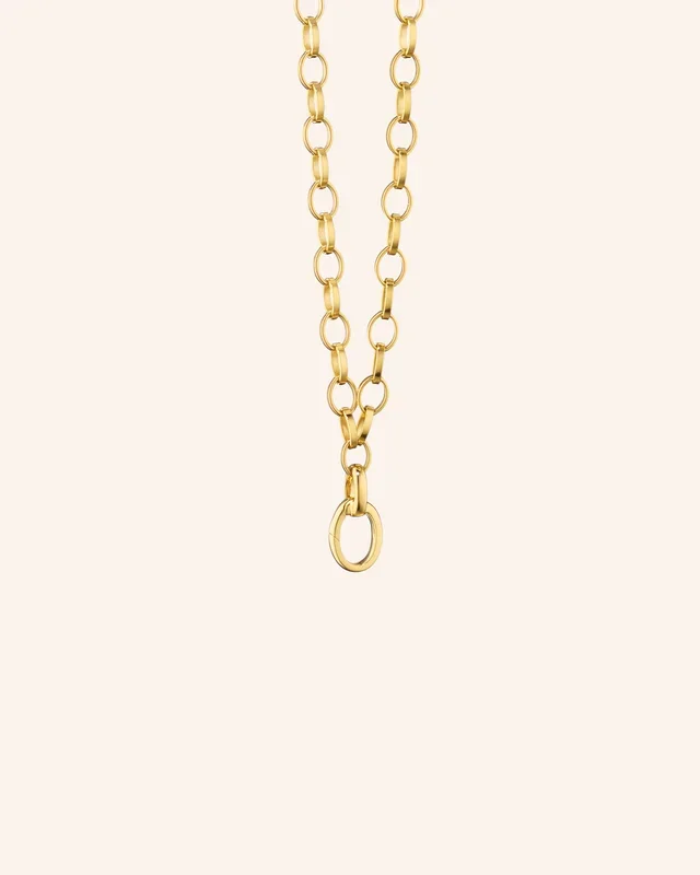 22″ “Design Your Own” Large Link 18K Gold Charm Chain Necklace