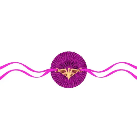 22k Exquisite Eagle Charm Gold Rakhi