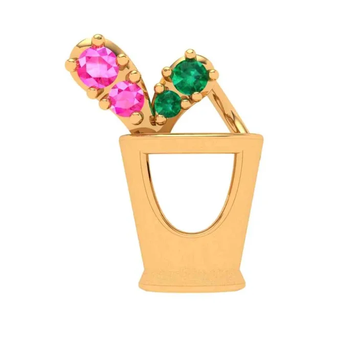 22k Vase-like Gold Pendant Design For You