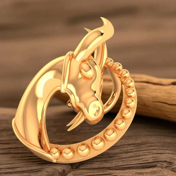 22KT (916) Capricorn Horoscope Pendant (Without Chain) for Women & Girls