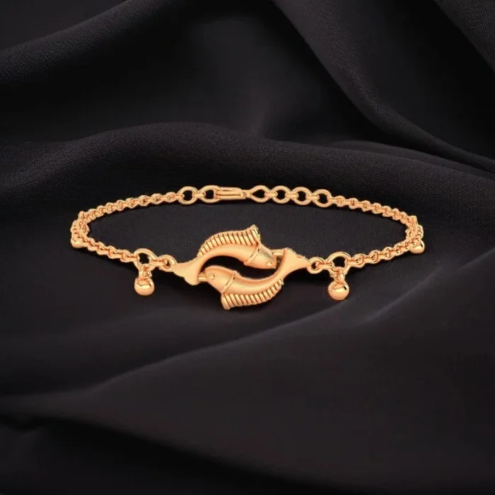 22KT (916) Gold “Pisces Soul” Horoscope Bracelet for Women & Girls