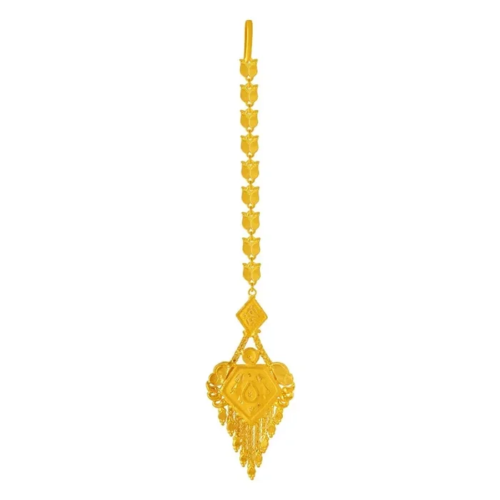22KT (916) Yellow Gold Traditional Gold Maang Tika