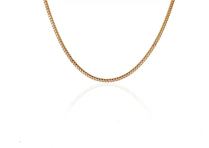 22Kt Gold Flat Curb Chain Necklace