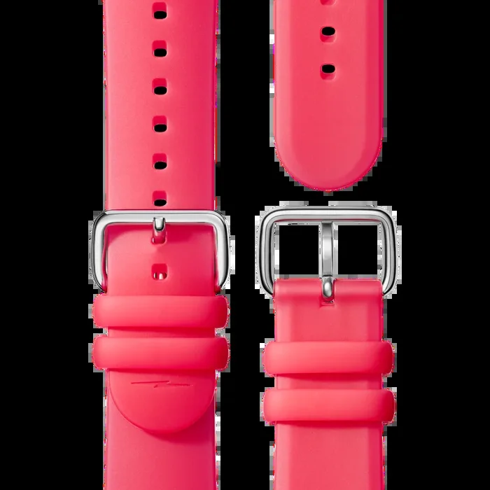22mm Red Silicone Watch Strap – Red