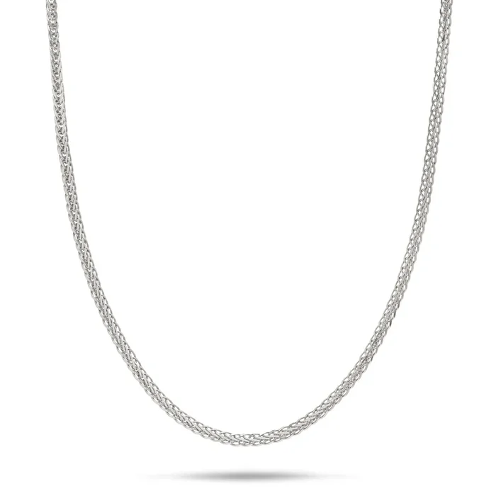 24″ Adjustable 1.4mm Espiga Chain in White Gold
