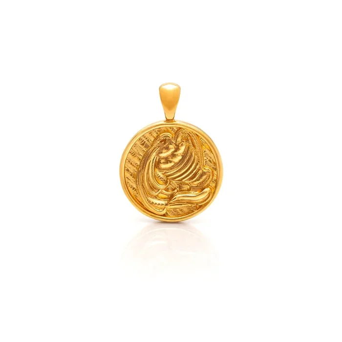 24Kt Gold Aquarius Pendant