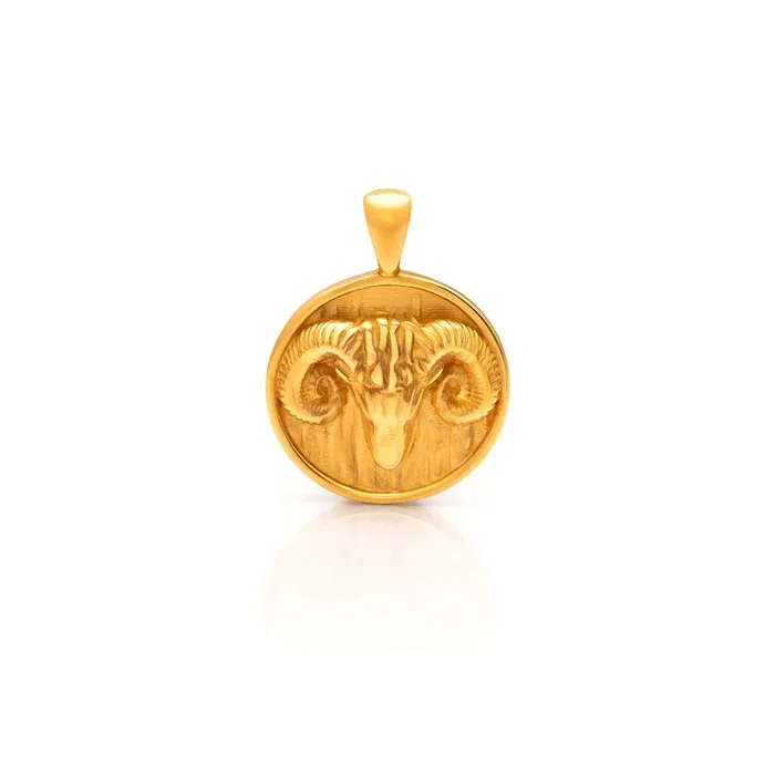 24Kt Gold Aries Pendant