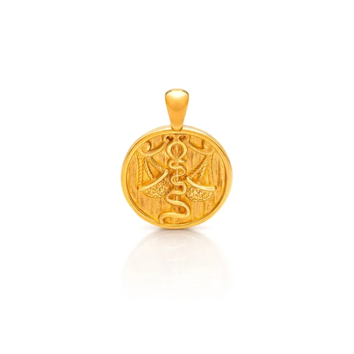24Kt Gold Libra Pendant