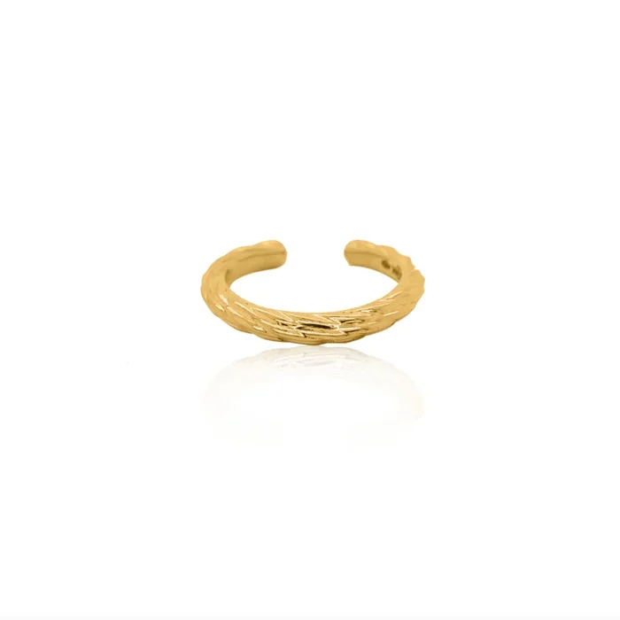 24Kt Gold Textured Ring