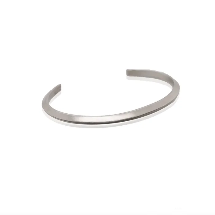 24Kt Platinum Classic Ridged Bangle