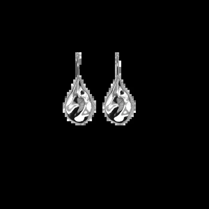 24Kt Platinum Molten Drop Earrings