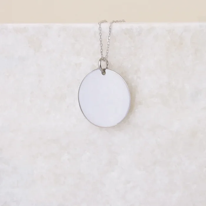 27mm silver medal pendant to engrave