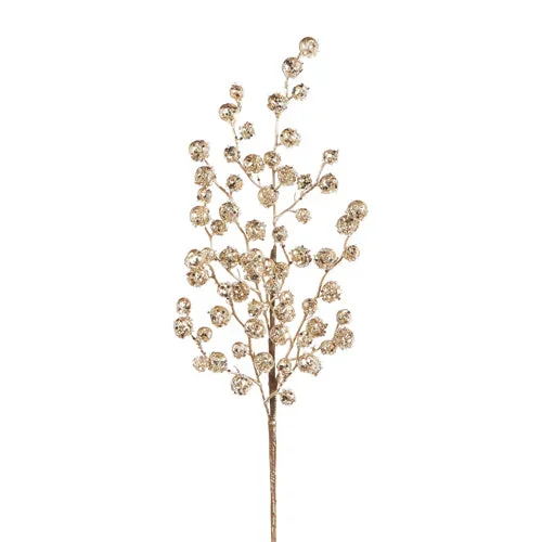 28″ Champagne Iced Berry Spray