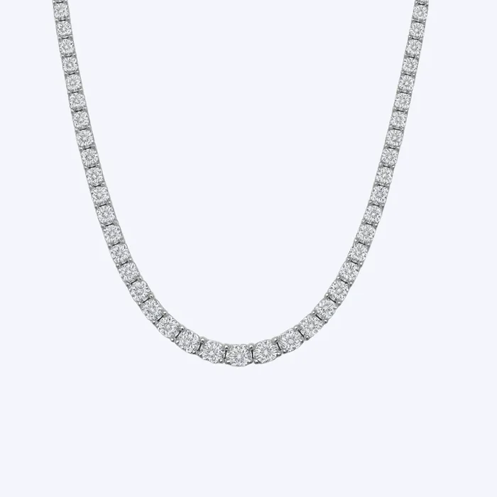 29.99ctw Lab-Grown Diamond Tennis Necklace