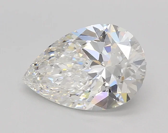 3.00 Carat Pear Shaped, Ideal Cut, F Color, VVS2 Clarity, GIA Certified Lab Grown Diamond