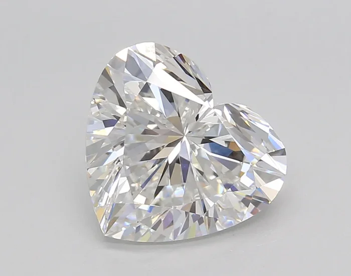3.02 Carat Heart Shaped, Ideal Cut, F Color, VVS2 Clarity, GIA Certified Lab Grown Diamond