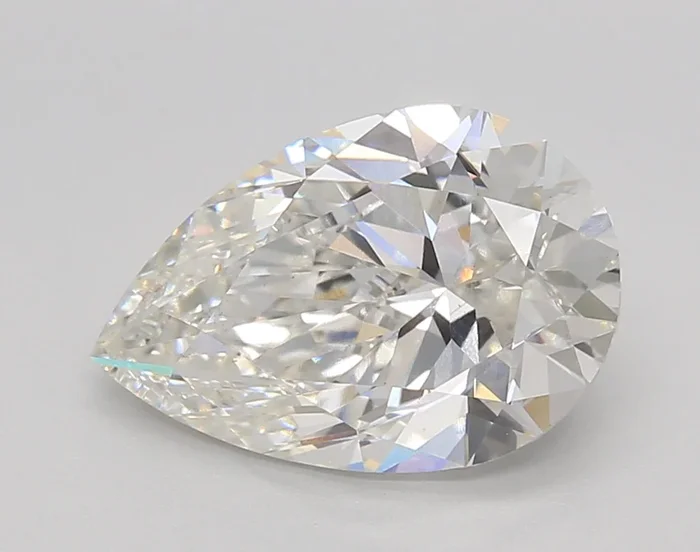 3.02 Carat Pear Shaped, Excellent Cut, G Color, VS1 Clarity, IGI Certified Lab Grown Diamond