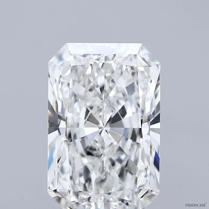 3.03 Carat Radiant Shaped, Ideal Cut, E Color, VVS2 Clarity, IGI Certified Lab Grown Diamond
