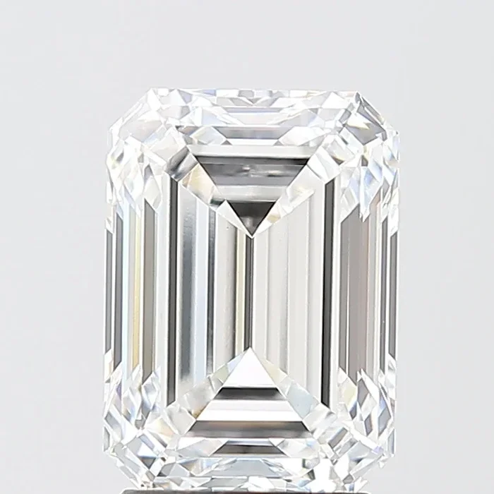 3.06 Carat Emerald Shaped, Ideal Cut, D Color, VVS2 Clarity, IGI Certified Lab Grown Diamond