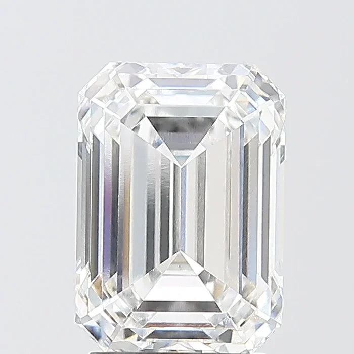 3.06 Carat Emerald Shaped, Ideal Cut, E Color, VVS2 Clarity, IGI Certified Lab Grown Diamond