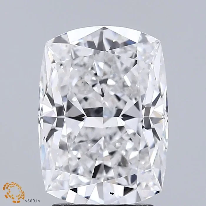 3.09 Carat Cushion Shaped, Ideal Cut, D Color, VS2 Clarity, IGI Certified Lab Grown Diamond